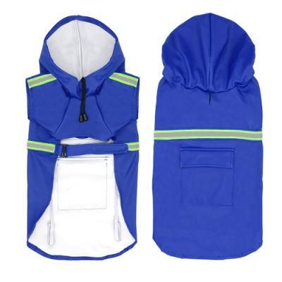 Dog Products, Cute Pet Dog Raincoat, Rain Jacket Full Body Coverage with Hat, Reflective Night Light Strip, Double Layered Waterproof Rain Jacket