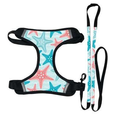 Wholesale Reflective Mesh Adjustable Breathable Mesh Pet Dog Harness and Leash/Pet Toy