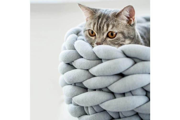 Chunky Knit Pet Bed for Dogs or Cats