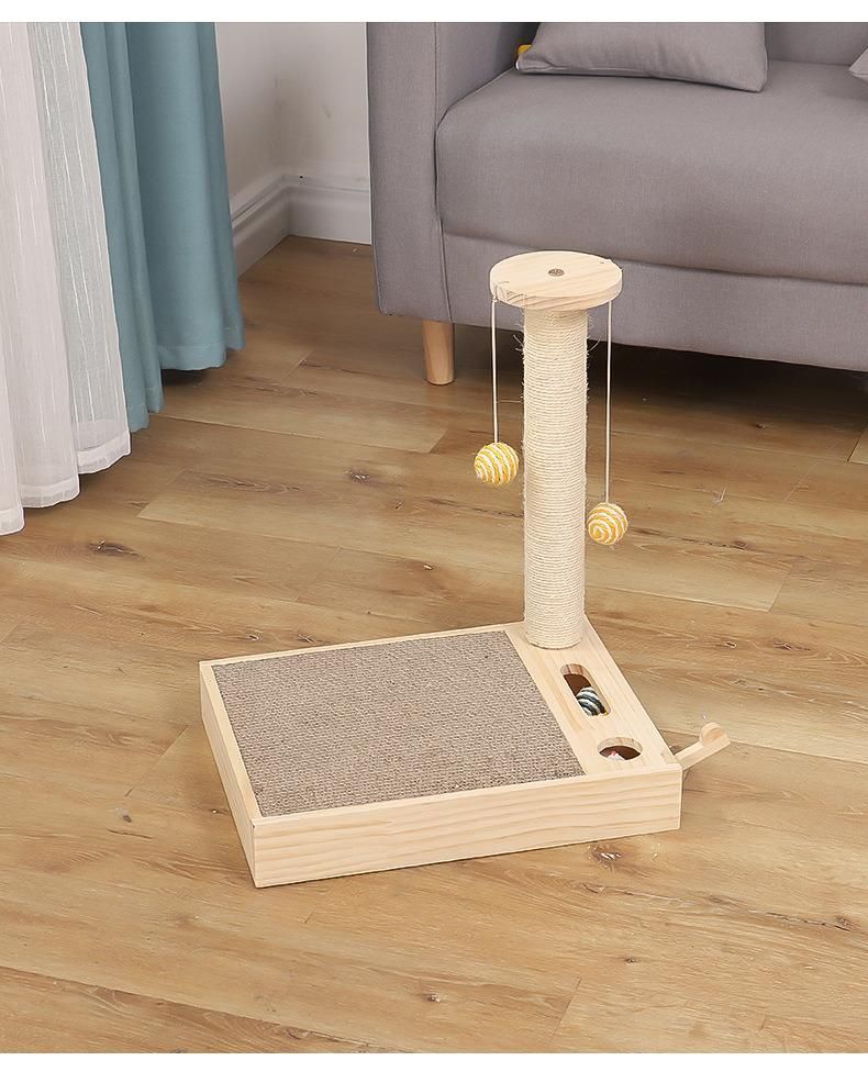 Luxury Pet Furniture Solid Wood Cat Tree Tower Sisal Multi Function Cat Scratch Post Toys