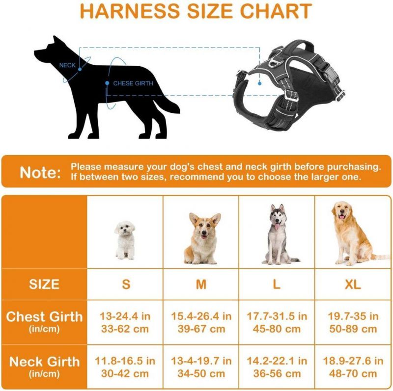 No Pull Harness for Large Dogs Medium Dogs Adjustable Easy Control Dog Harness
