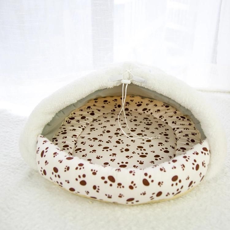 Luxury Round Super Soft and Warm Pet Bed Fashion Shell Style Cat Dog Pet Bed Pet Cave