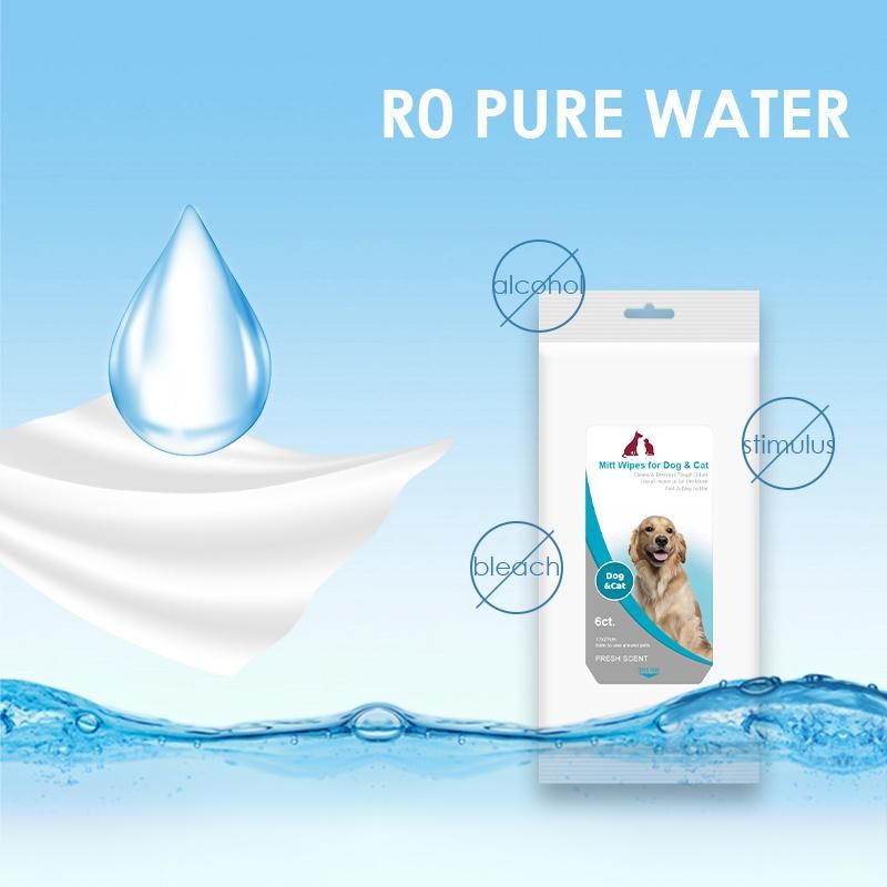 Finger Style Pet Wipes with Special Plant Extract Liquid and Unscented Mesh Design Double Cleaness Soft for Pets Body 1/4/6/10PCS Formula