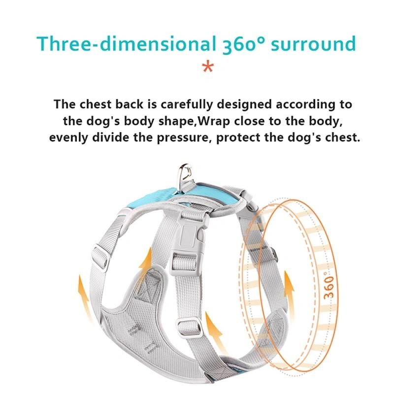 3m Reflective Front Click No Pull Padding Pet Dog Harness Vest Heavy Duty Training Durable No Choke High Visibility Dog Harness