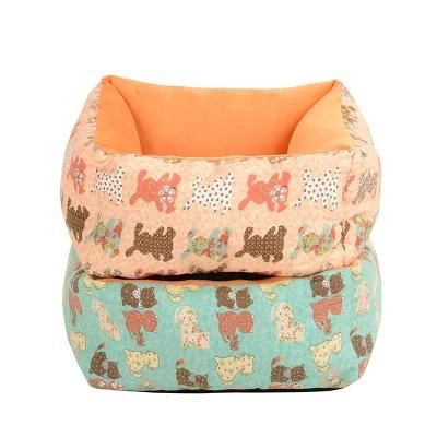 Wholesale Comfortable Fur Pet Bed Easy-Wash Warm Cushion Pet Bed Square