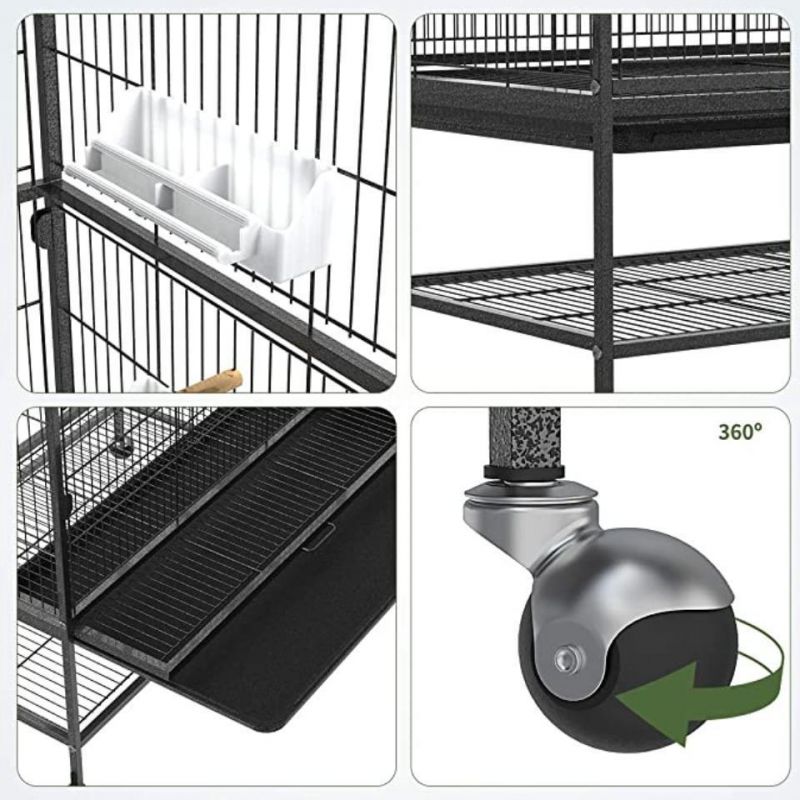 in Stock Customize OEM ODM Rotunda Bird Perch Stand up Parrot Cage