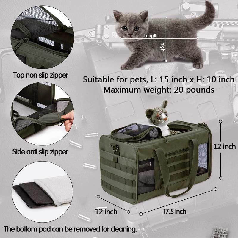 Multi Open Mode Nylon and Mesh Breathable Square Wholesale Designer Pet Bag