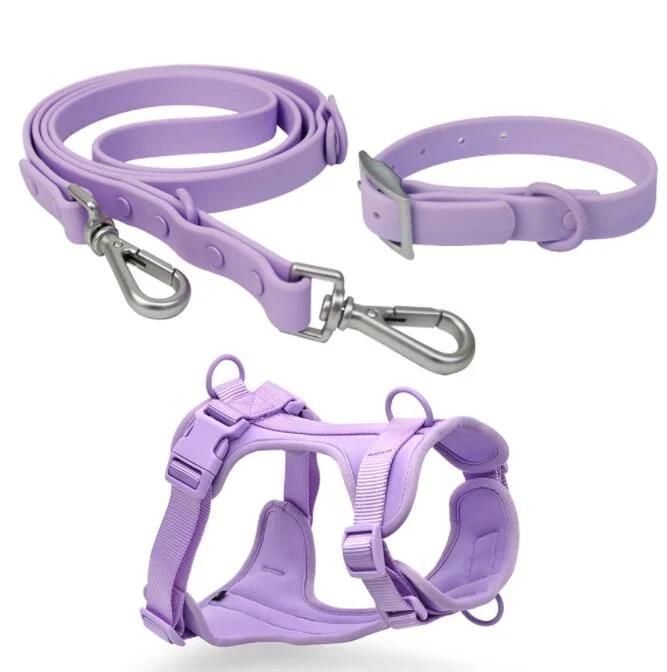 Soft Comortable Dog Harness with Waterproof Dog Collar and Leash Set