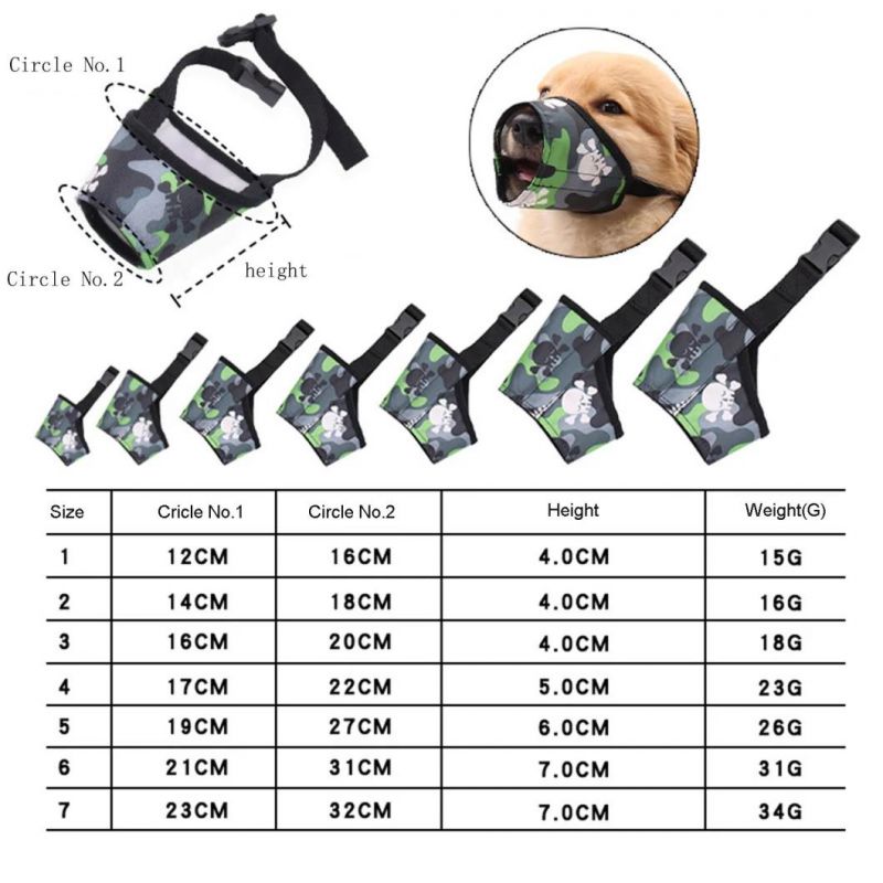 Adjustable Quick Fit Pet Muzzle Prevent From Biting Barking and Chewing