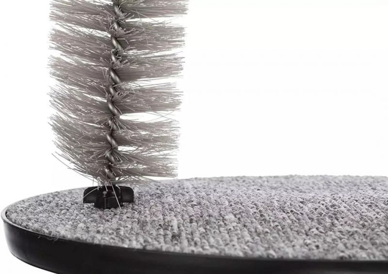 Cat Massager and Self Grooming Arch Bristle Ring Brush Carpet Base Scratcher Cat Self Groomer