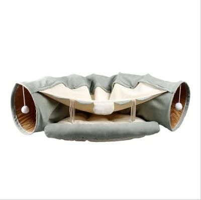 Factory Direct Sales Cat Tunnel Toy Foldable Pet Bed
