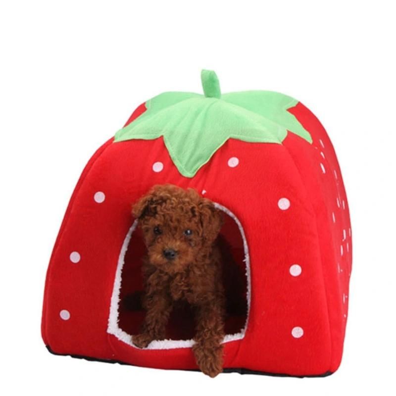 Fashion Soft Pet Bed Strawberry Shape Lovely Dog Cat Pet House