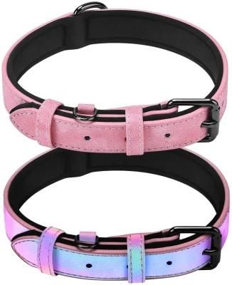 Heavy Duty Adjustable Weatherproof Dog Collar Leather Dog Collar