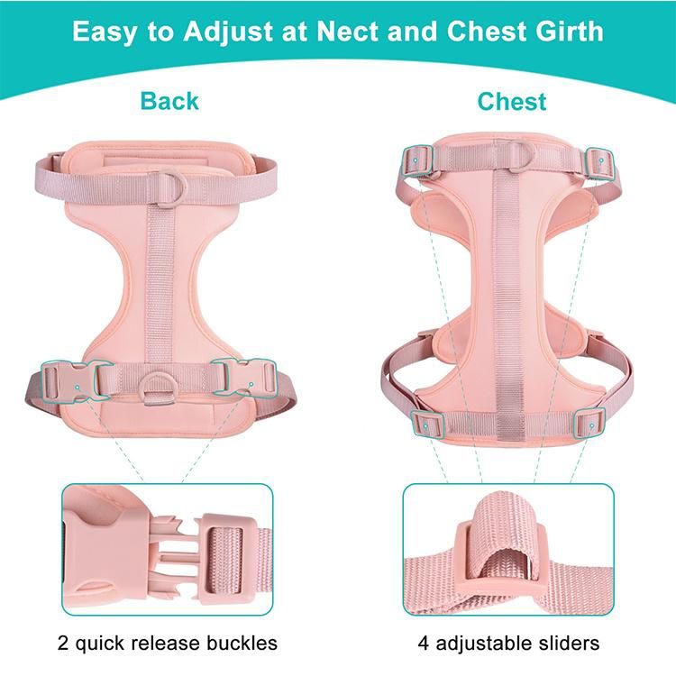 Fashion Pet Harness Breathable Adjustable Soft Neoprene Air Layer Dog Harness
