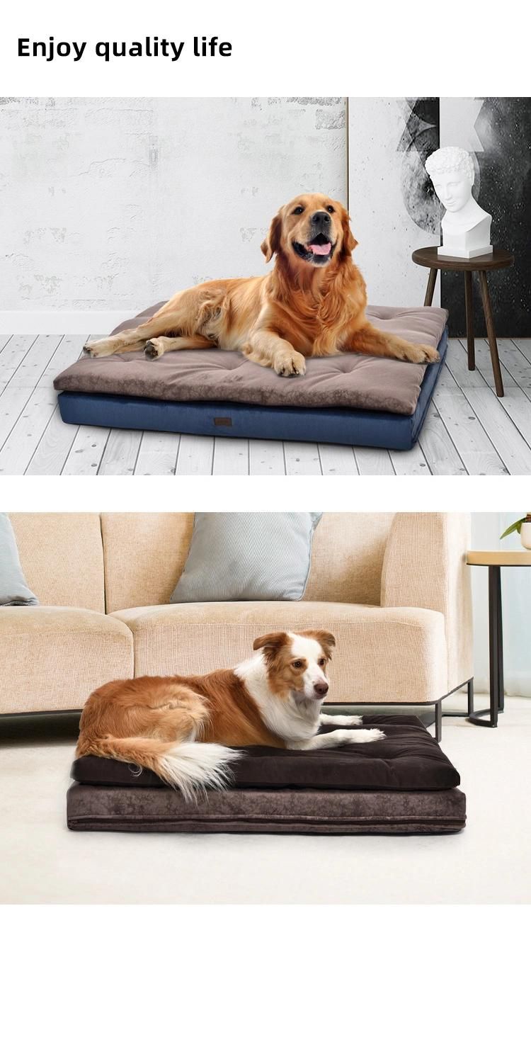 Soft Removable Cover Washable Large Pet Cushion Dog Bed