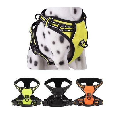 Custom Print Air Mesh No Pull Training Working Pet Harness Reflective Safety Service Vest Dog Harness