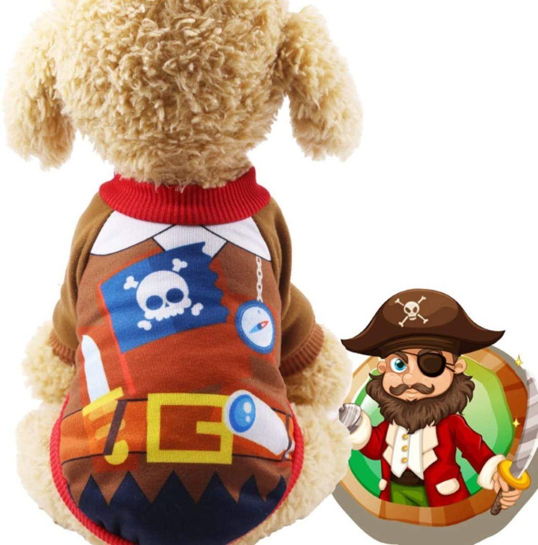 Halloween Pet Apparel Puppy Orange Pumpkin Sweatshirts for Small Dog and Cat