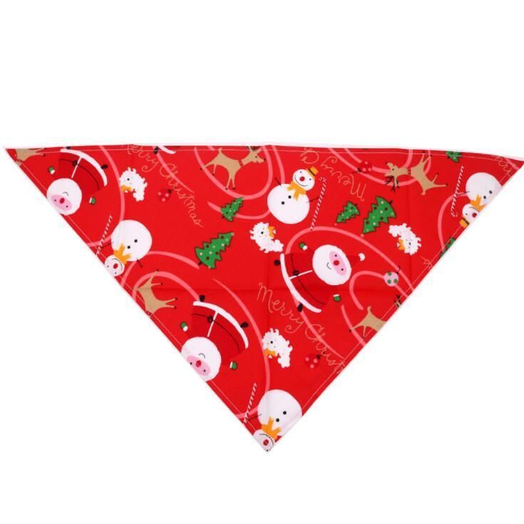 Christmas Dog Scarf Bandanas Classic Pet Accessories Decoration Neckerchief