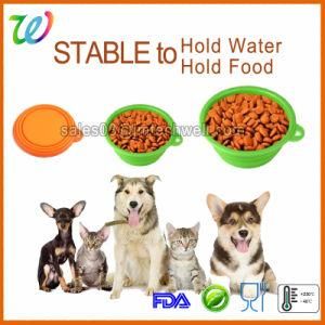 2017 Hot Sell Silicone Travel Collapsible / Folding Pet Bowl