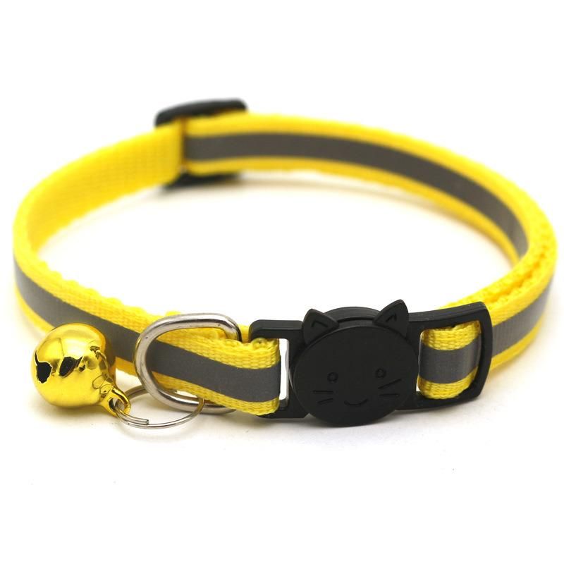 Promote Sales Customized Personalized, Buckle Reflective Safety Cat Collar Detachable Cat Bell Collar