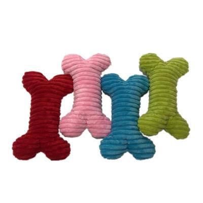 OEM 4 Colours Plush Bone Toys for Dogs Pet Products China Factory