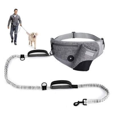 Reflective Dual Handle Hands Free Bungee Dog Leash