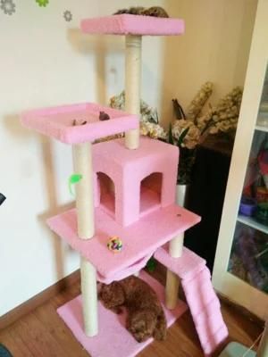 New Natural Paradise Cat Tree Condo Tower Cat Furniture for Large Cats Multilayer Board Kat Scratching Tree Multifunction House