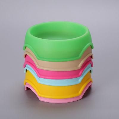 Manufacturer T Direct Sale Pet Plastic Dog Bowl Pet Tableware 3 Color Mixed Wholesale Single Bowl Small, Medium and Large