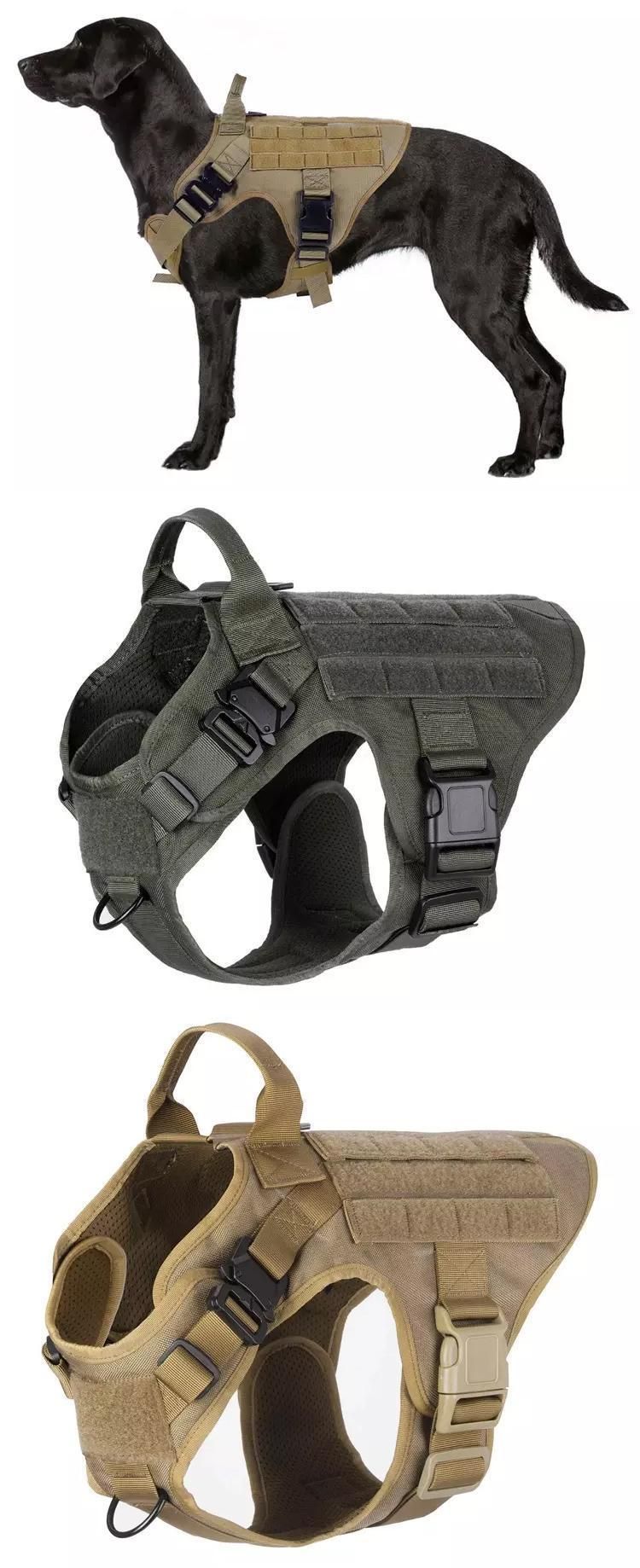 Durable Tactical Dog Vest Harness Leash and Collar
