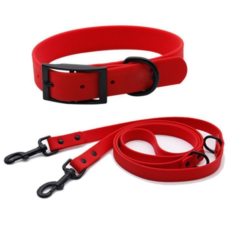 Support Customized Fashion PVC Dog Collar Waterproof Durable PVC Dog Collar and Leash
