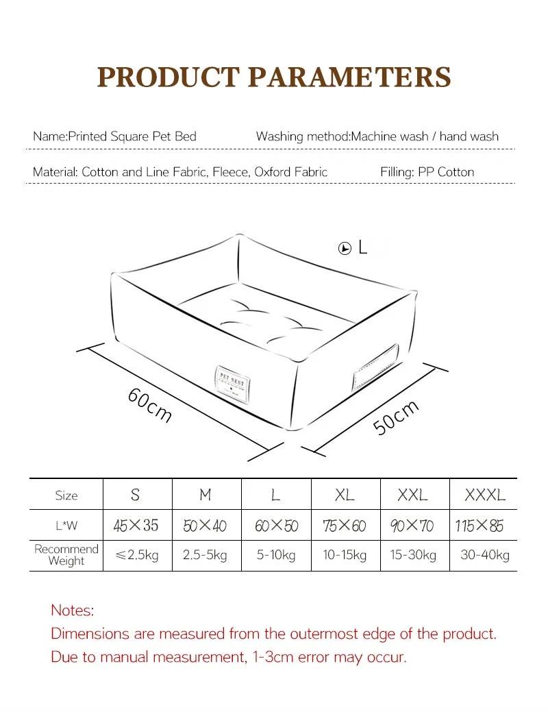 Hot Sale PP Cotton Line Fabric Colorful Triangle Dog Beds Pet
