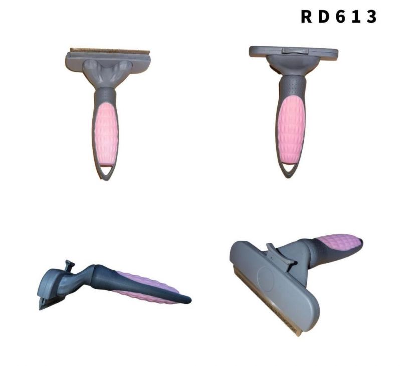 Petto Convenient Self Cleaning Automatically Dog Cat Slicker Brush Remove Dog Hairs Pet Grooming Brush Pink-L