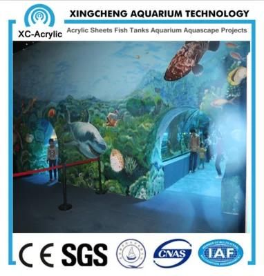 Customized Large Transparent UV PMMA Tunnel Oceanarium