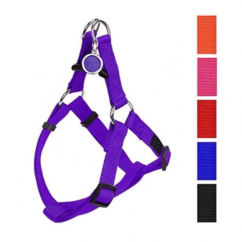 Purple Color Dog Harness Outdoor Hiking with ID Tag/Pet Toy/Pet Accessory