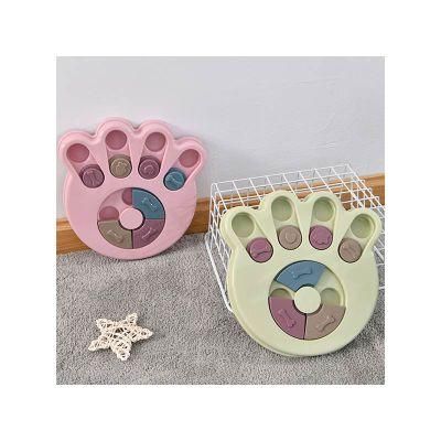2021 Hot Selling Multiple Cells to Hide Food PP Metal Colorful Shape Luxury Dog Bowl