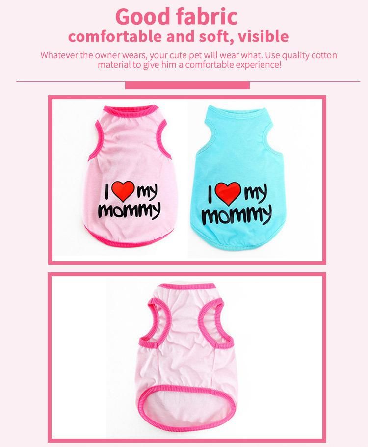 Fashion Spring and Summer Clothing Pet Trend Printing Couple Cotton Dog Summer Clothing Thin Vest