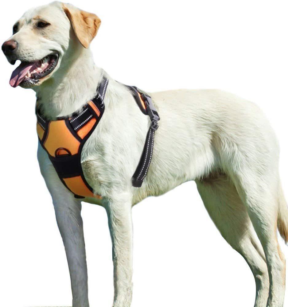 Adjustable Reflective Breathable Oxford Soft Dog Harness Easy Control Front Clip for Small Medium Large Dogs