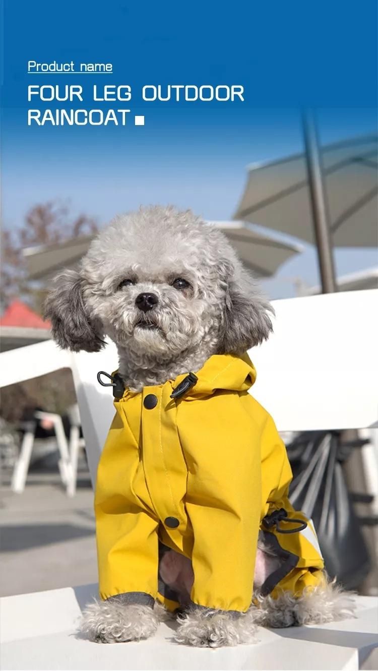 Fashion Four Angle Raincoat Pet Dog Waterproof Coat Puppy Outdoor Raincoat Luxury Clothes for Dogs
