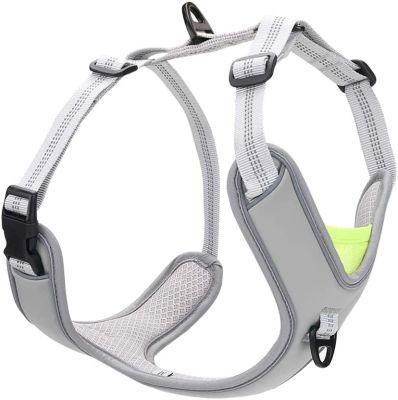 Dog Walking Harness with 2 Metal Leash Clips