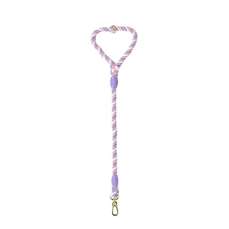 Durable Strong Cotton Round Rope Lead for Pet Dog Colorful Handcrafted Twisting Cotton Rope Dog Leash