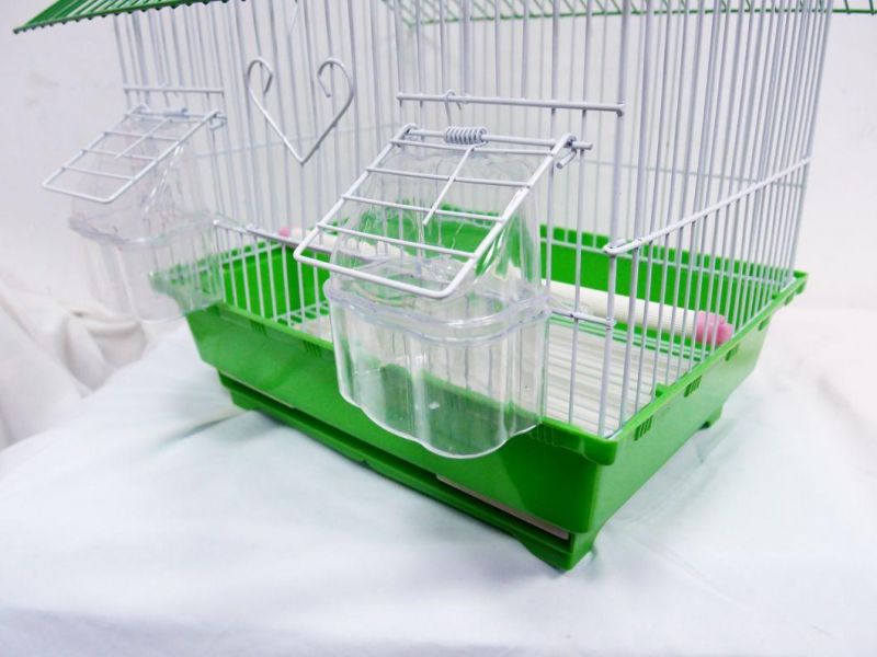 House Style Antique Wrought Iron Folding Medium Bird Parrot Breeding Cage Decorative Indoor Pet Products for Parakeets Finches