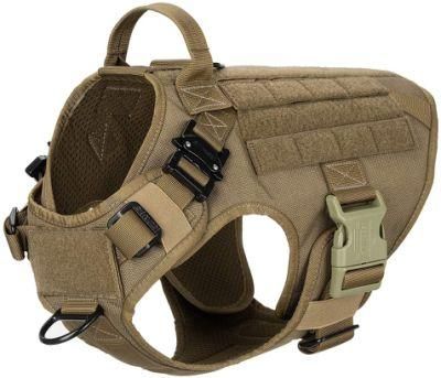 Tactical Dog Harness with 2X Metal Buckle Working Dog Molle Vest