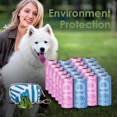 Pet Garbage Bag Dog Poop Bag Pet Supplies Dispenser 15 Macrons Customized Unscented and Scented 15PCS a Roll Waste Bags