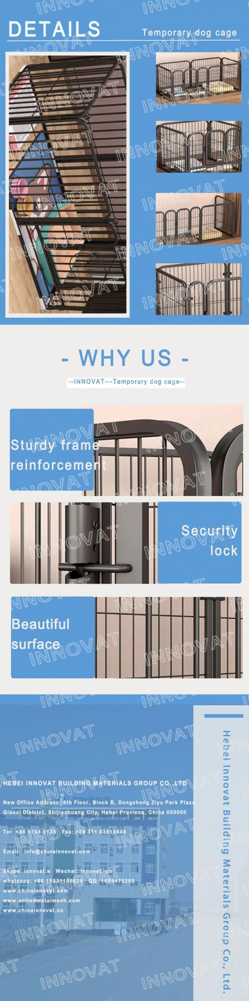 Animal Enclosure Enclosure Animal Pet Enclosure Small Animal Playpen Rabbit Hutch Animal Enclosure Metal Animal Cage Enclosure Pet Playpen with Ramp Ladders