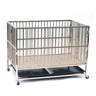 Wholesales Stainless Steel Pet Dog Crate Foldable Dog Cage