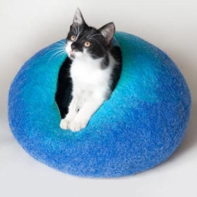 Wholesale Multi-Colors Deep Sleep Washable Winter Warm Pet Bed Custom Fluffy Soft Round Cat Bed