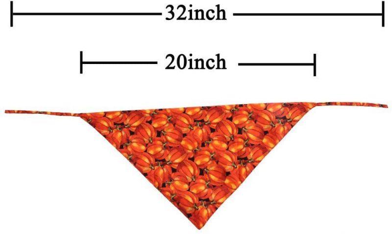 Halloween Dog Bandana Pumpkin Reversible Triangle Bibs Scarf Accessories