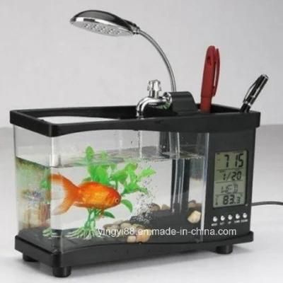 New Acrylic Creative USB Eco Desktop Goldfish Bowl Mini Aquarium