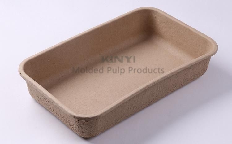 Customized Paper Pulp Molded Disposable Cat Litter Tray Waterproof