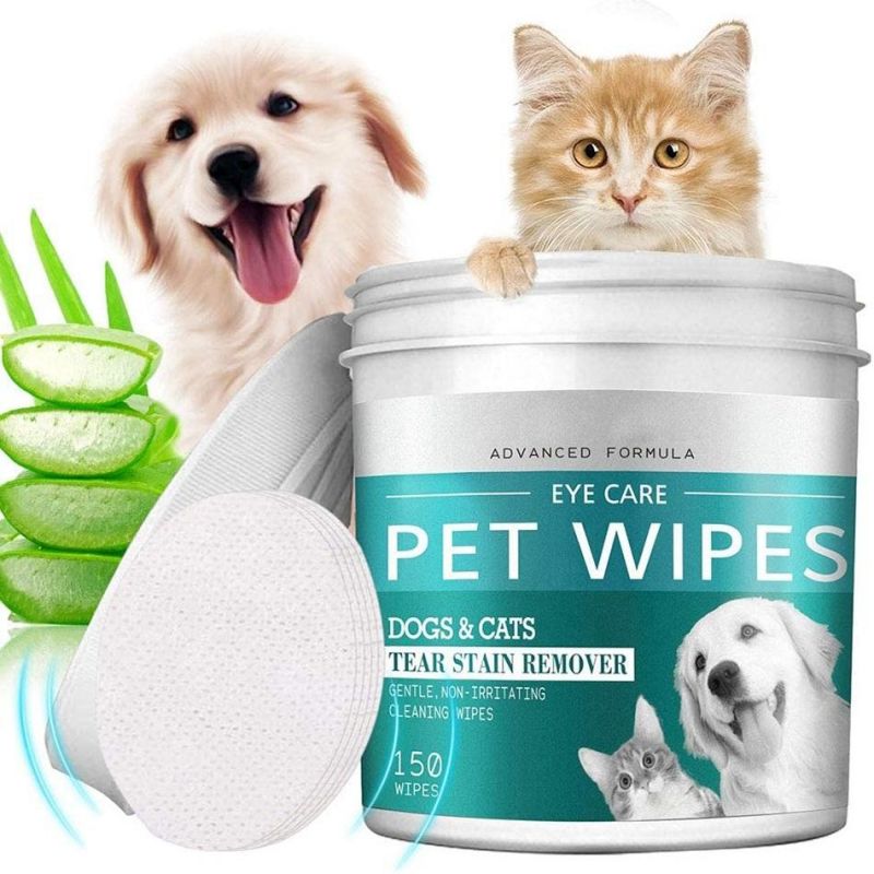 Manufactory Offer Pets Eye Cleaner Cotton Pads Cleansing Wet Wipes for Dogs and Cats Use